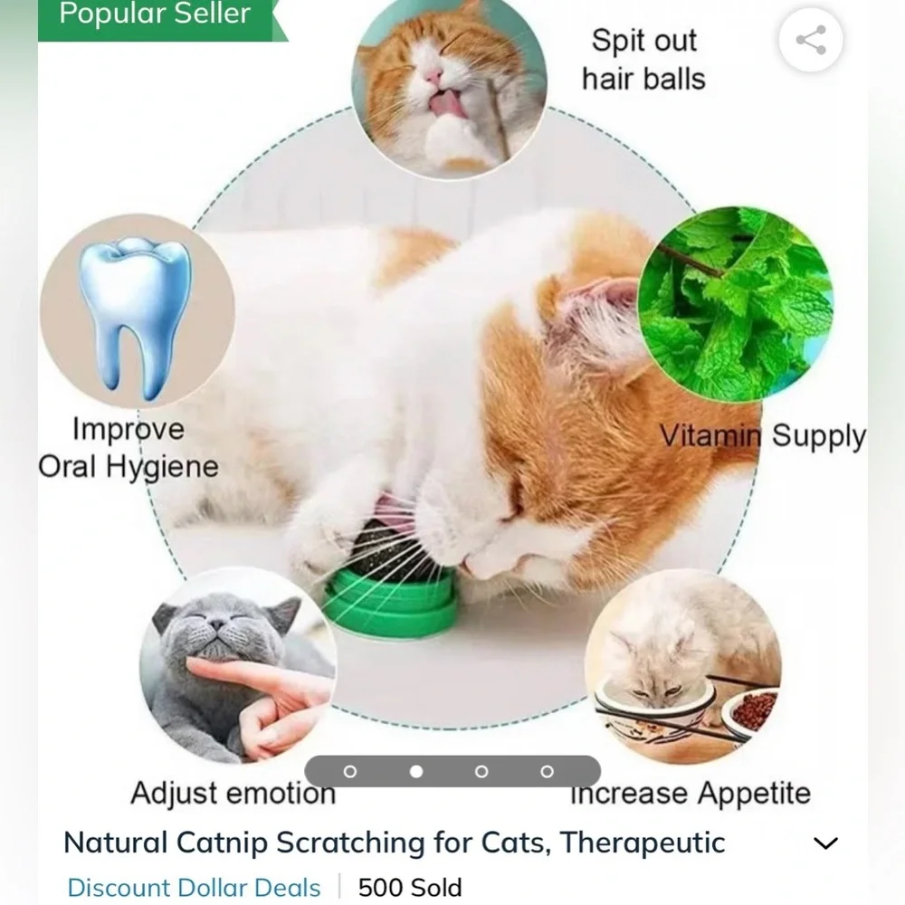 🟢 😸 Catnip Cat Licking Green Ball